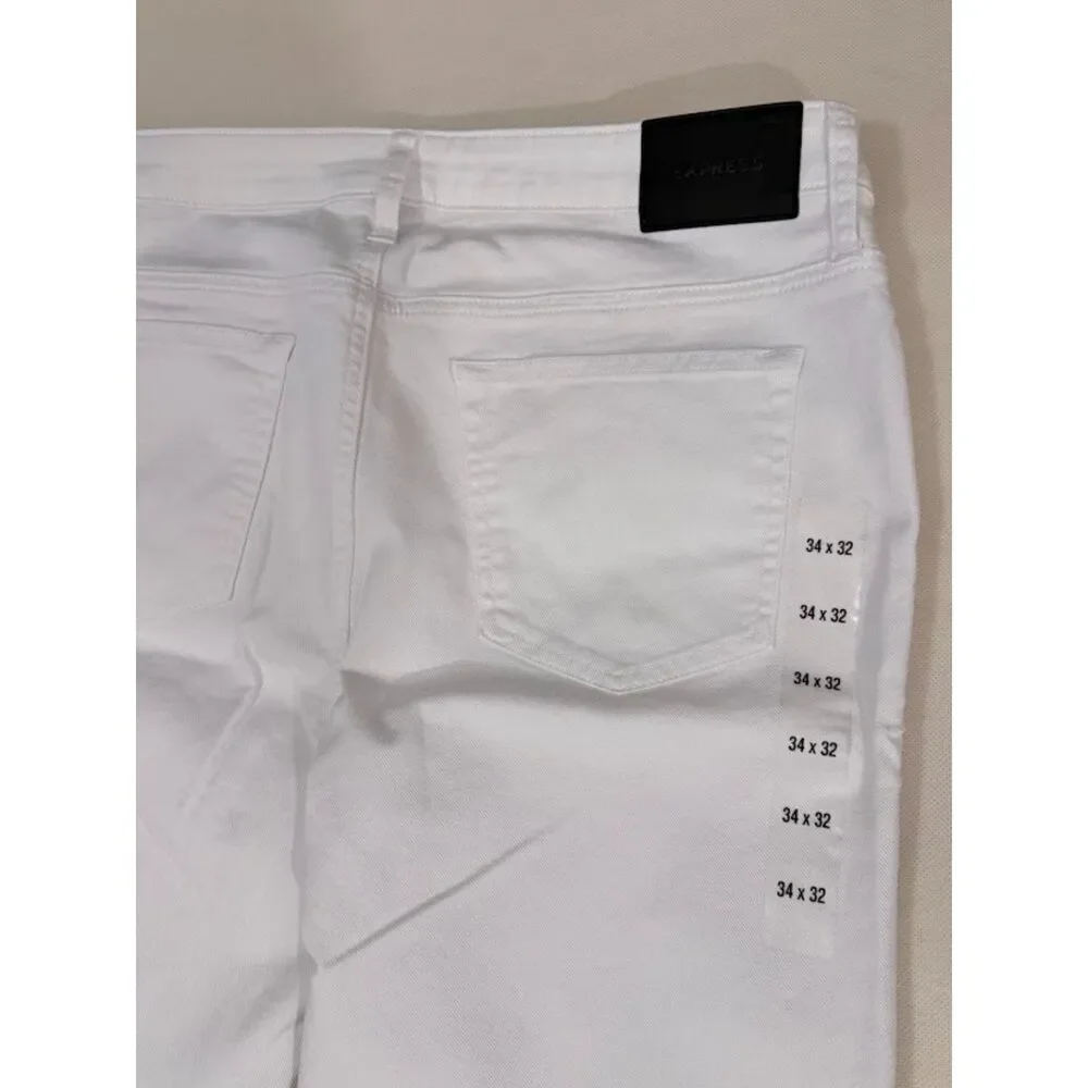 Express White Slim Jeans 34x32 NWT